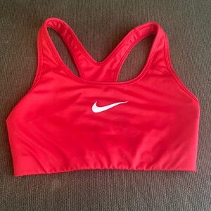 Red Nike sports bra